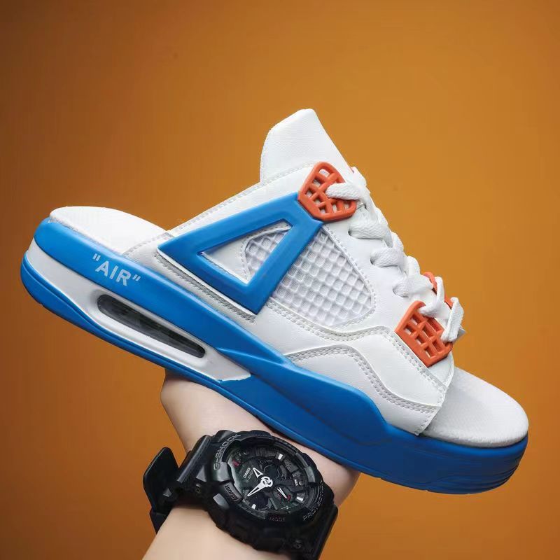 Sports Equipment Brands - รองเท้าแตะผู้ชายหนาพื้นรองเท้าสนีกเกอร์สำหรับฤดูร้อนรองเท้ากันลื่นรองเท้าแตะชายหาดแฟชั่นแบรนด์ใหม่