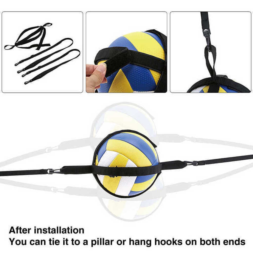 Sports Equipment You Hit - อุปกรณ์ฝึกซ้อมวอลเลย์บอล เครื่องฝึกตบลูกวอลเลย์บอลแบบเดี่ยว สายรัดเพิ่มทักษะการกระโดด สายยางยืด อุปกรณ์กีฬาและฟิตเนสแบบพกพา