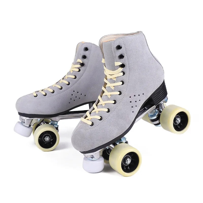 Roller Skate Inline - รองเท้าสเก็ตแบบมีล้อคู่ ยูนิเซ็กซ์ หนังกลับ คุณภาพสเก็ตแบบสี่ล้อ รองเท้าสเก็ตแบบ 2