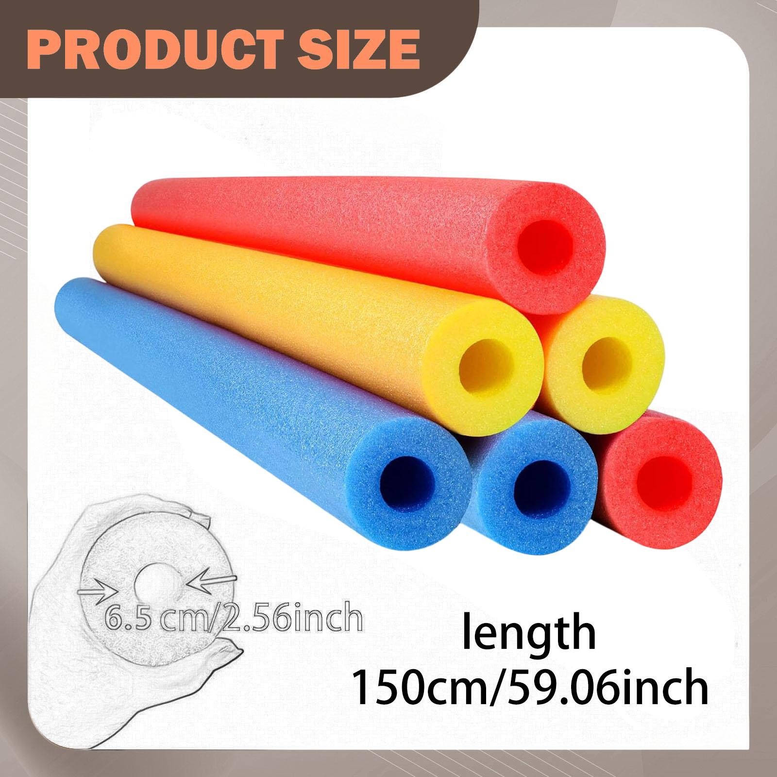 Foam Pool Noodle - แท่งโฟมลอยน้ำ 6 ชิ้น แบบใช้ซ้ำได้ สำหรับฝึกว่ายน้ำ อเนกประสงค์