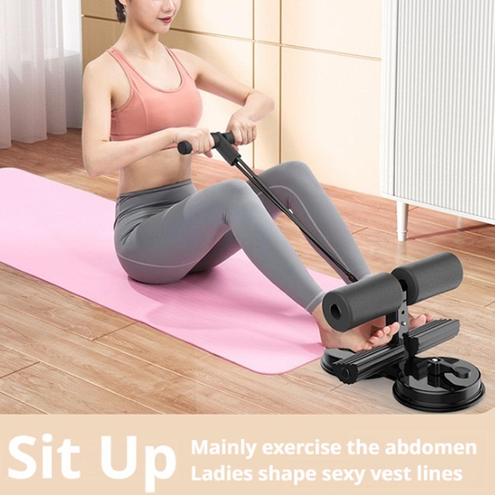 Sports Equipment Pictures - อุปกรณ์ช่วยซิทอัพแบบถ้วยดูดสองชั้นพร้อมเชือกดึง อุปกรณ์ออกกำลังกายสำหรับบริหารหน้าท้องสำหรับการออกกำลังกายที่บ้าน
