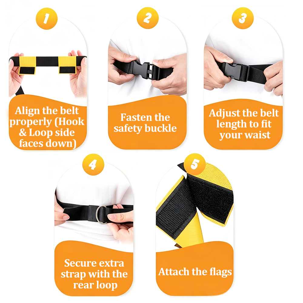 ชุดเข็มขัดฟุตบอลธง 6 ชิ้น ปรับ - Sports Equipment Football บทวิจารณ์และราคา