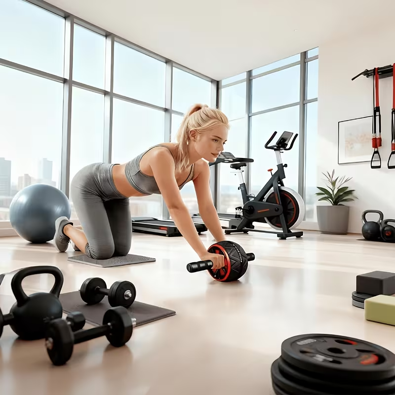 ล้อบริหารหน้าท้องและแผ่นรองเข่ - Sports Equipment Pictures บทวิจารณ์และราคา