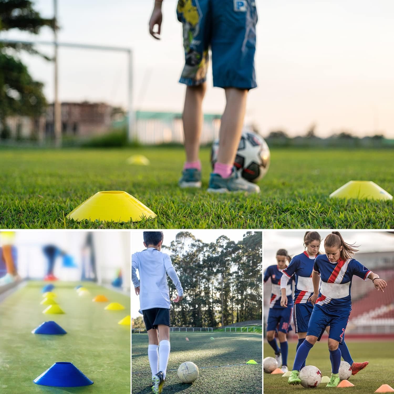 แผ่นกรวยฝึกซ้อมฟุตบอล 5 ชิ้น อ - Sports Equipment Football บทวิจารณ์และราคา