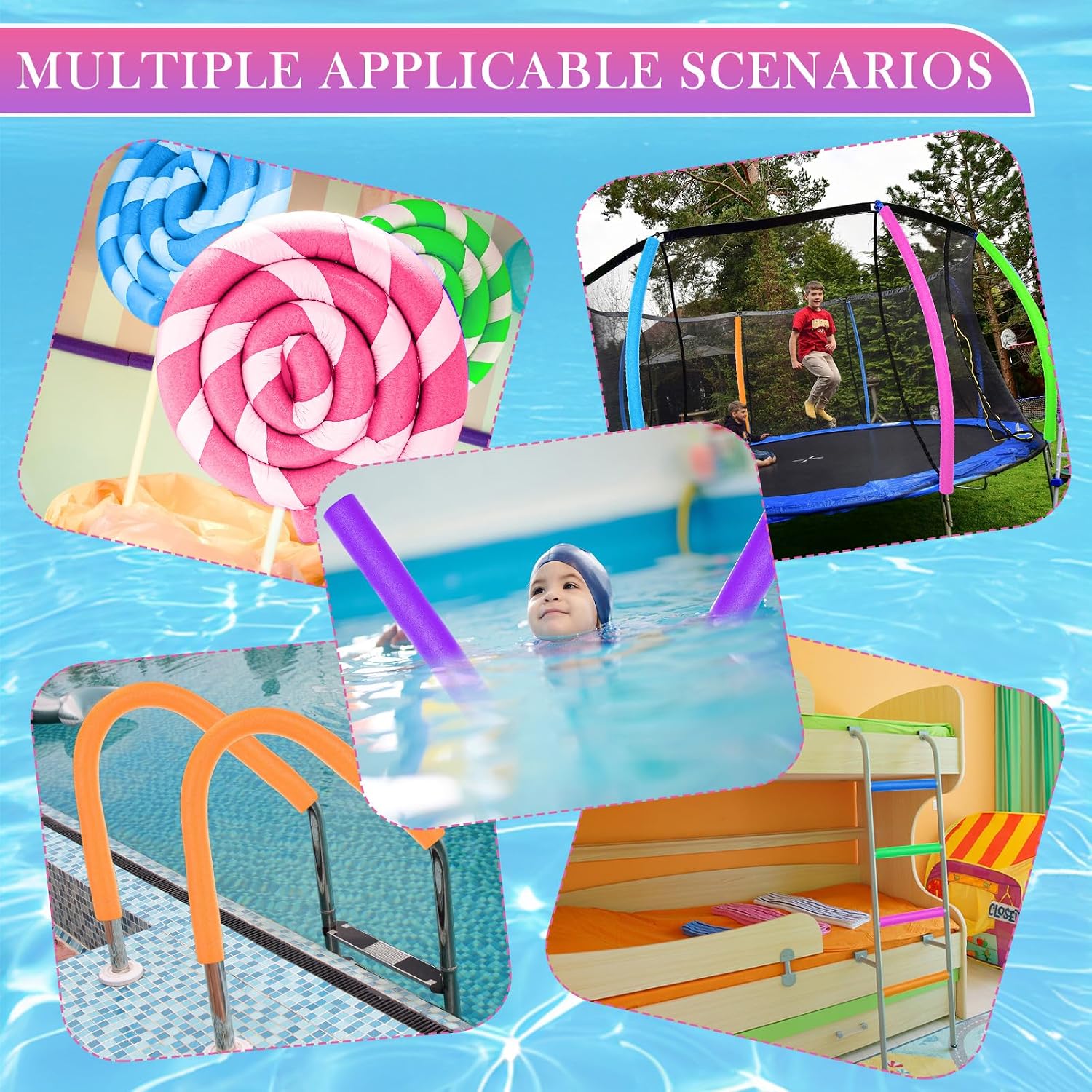 ชุดโฟมลอยน้ำสำหรับสระว่ายน้ำ 1 - Foam Pool Noodle บทวิจารณ์และราคา